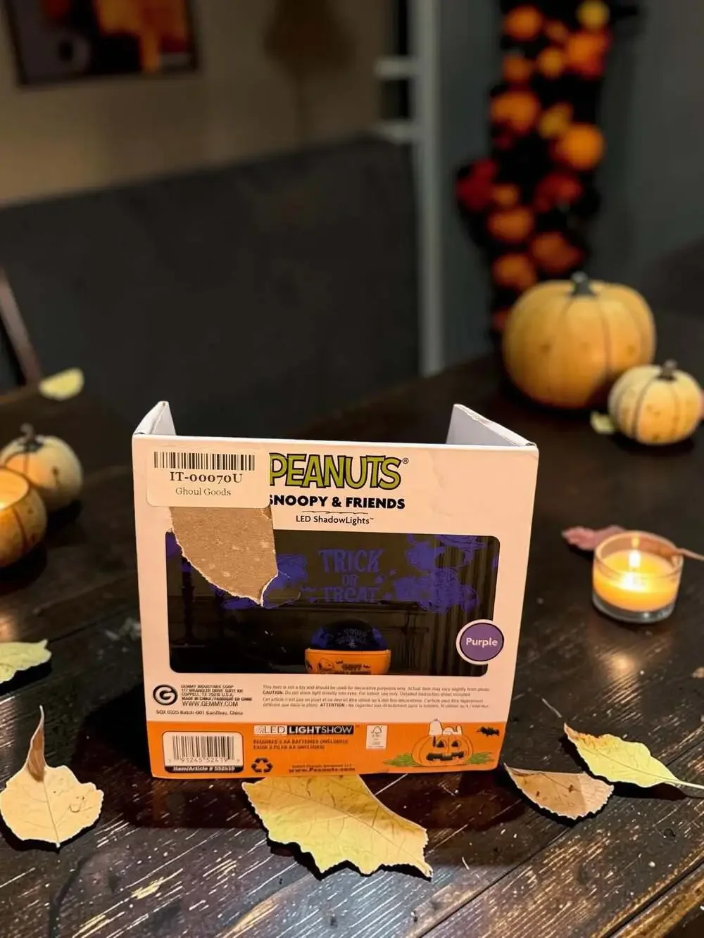 Gemmy Peanuts Snoopy & Friends Halloween Rotating LED ShadowLights Projector
